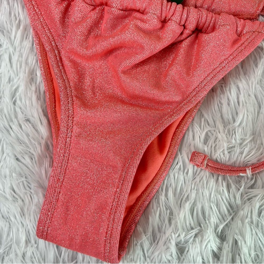 NWT Wild Fable Pink Shimmer Bikini Bottom Swimsuit Swimwear Women’s XS - Picture 3 of 6